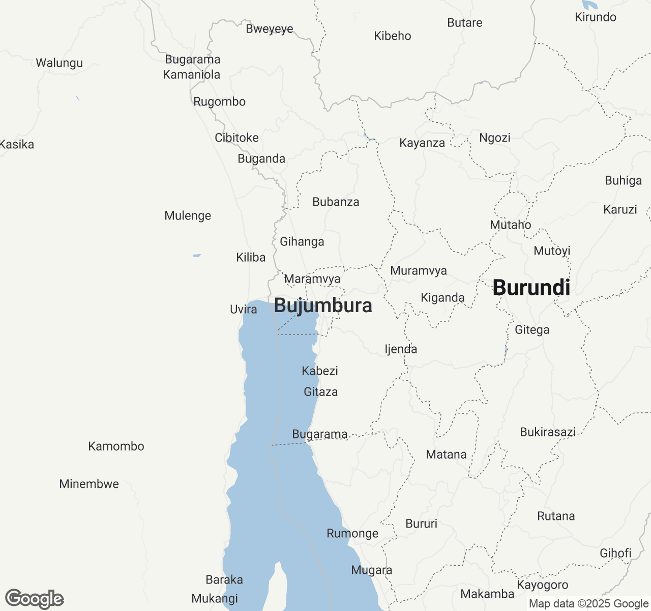 Map of Bujumbura